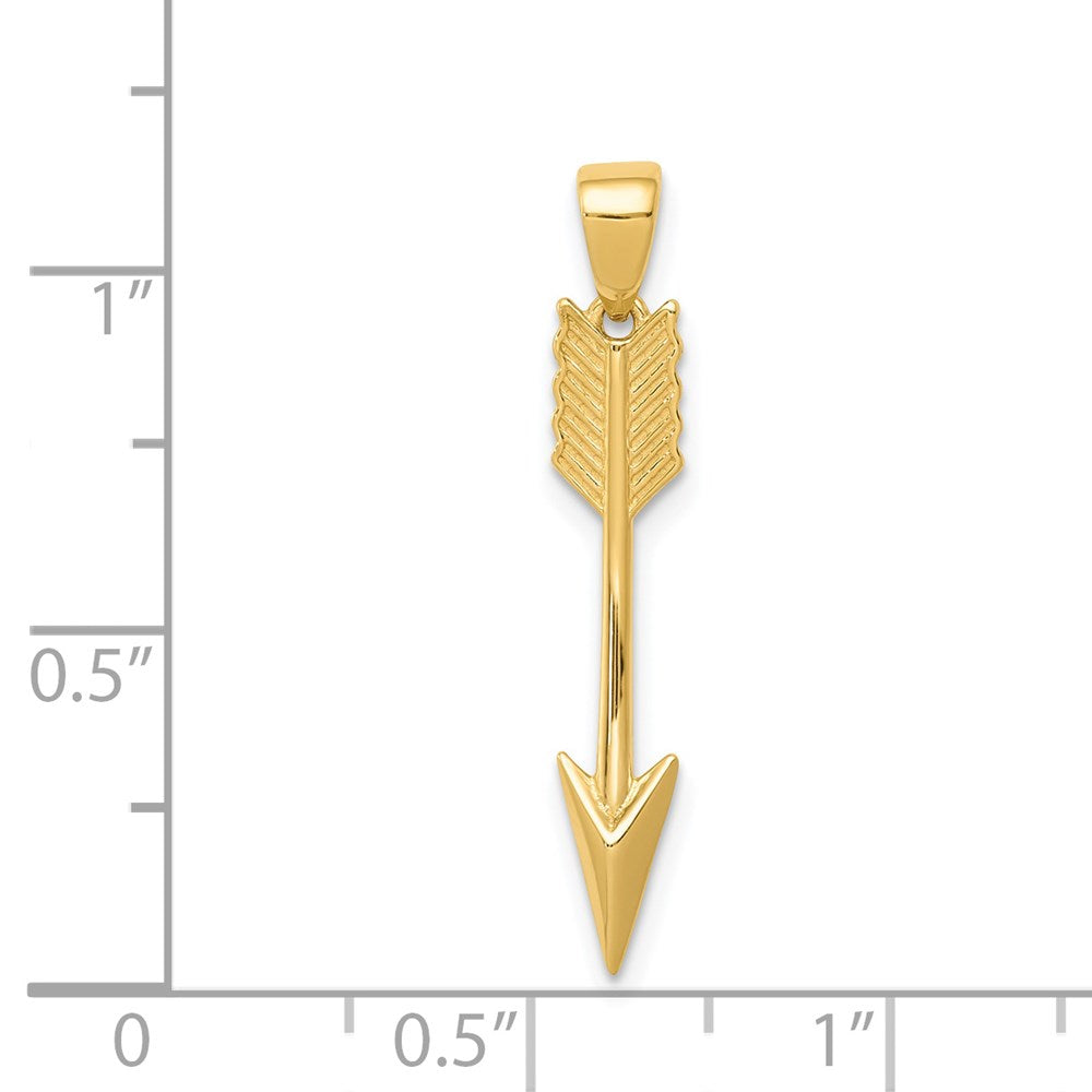 Polished 3-D Arrow Pendant - WBC