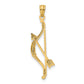 Polished and Textured Bow and Arrow Pendant - WBC