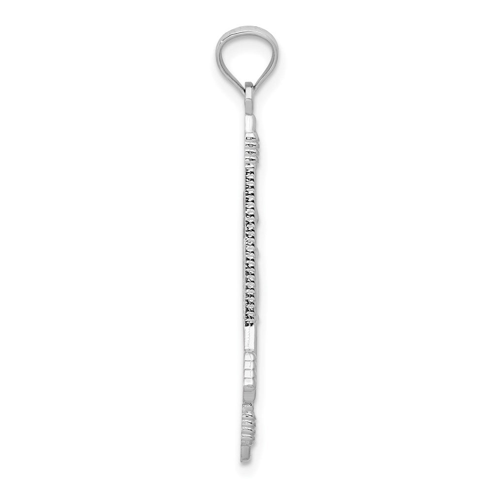 Polished and Textured Bow and Arrow Pendant - WBC