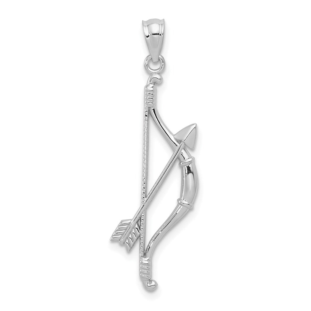 Polished and Textured Bow and Arrow Pendant - WBC