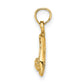 3-D Polished Textured Ballerina Slippers Charm - WBC