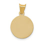 Polished and Diamond-cut Baptism Round Pendant - WBC