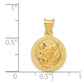 Polished and Diamond-cut Baptism Round Pendant - WBC
