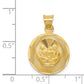 Polished and Diamond-cut Baptism Round Pendant - WBC