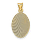 with and Rhodium Diamond-cut Baptism Oval Pendant - WBC