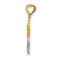 and Rhodium Diamond-cut Boy Communion Semi-solid Pendant - WBC