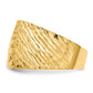 Polished and Textured Diamond-cut Dome Ring - WBC