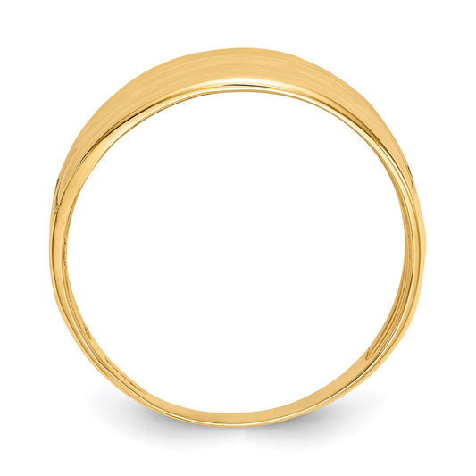 Polished Diamond-cut Four Ridge Fashion Dome Ring - WBC