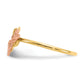 Two-Tone Polished Two Butterflies Ring - WBC
