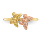 Two-Tone Polished Two Butterflies Ring - WBC