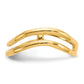 Polished Double Wave Fashion Thumb Ring - WBC