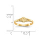 Polished Oval Flower Baby / Childs Ring - WBC