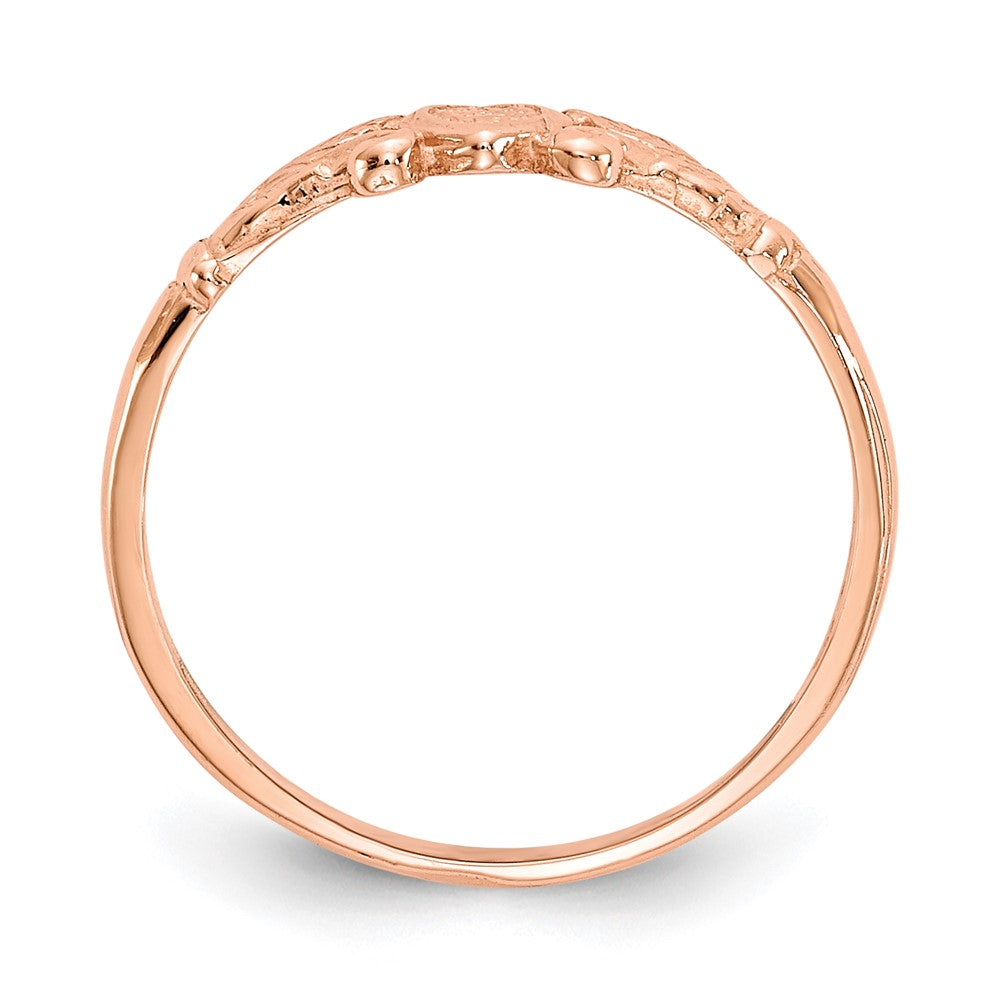 Textured Mini Heart Baby / Childs Ring - WBC