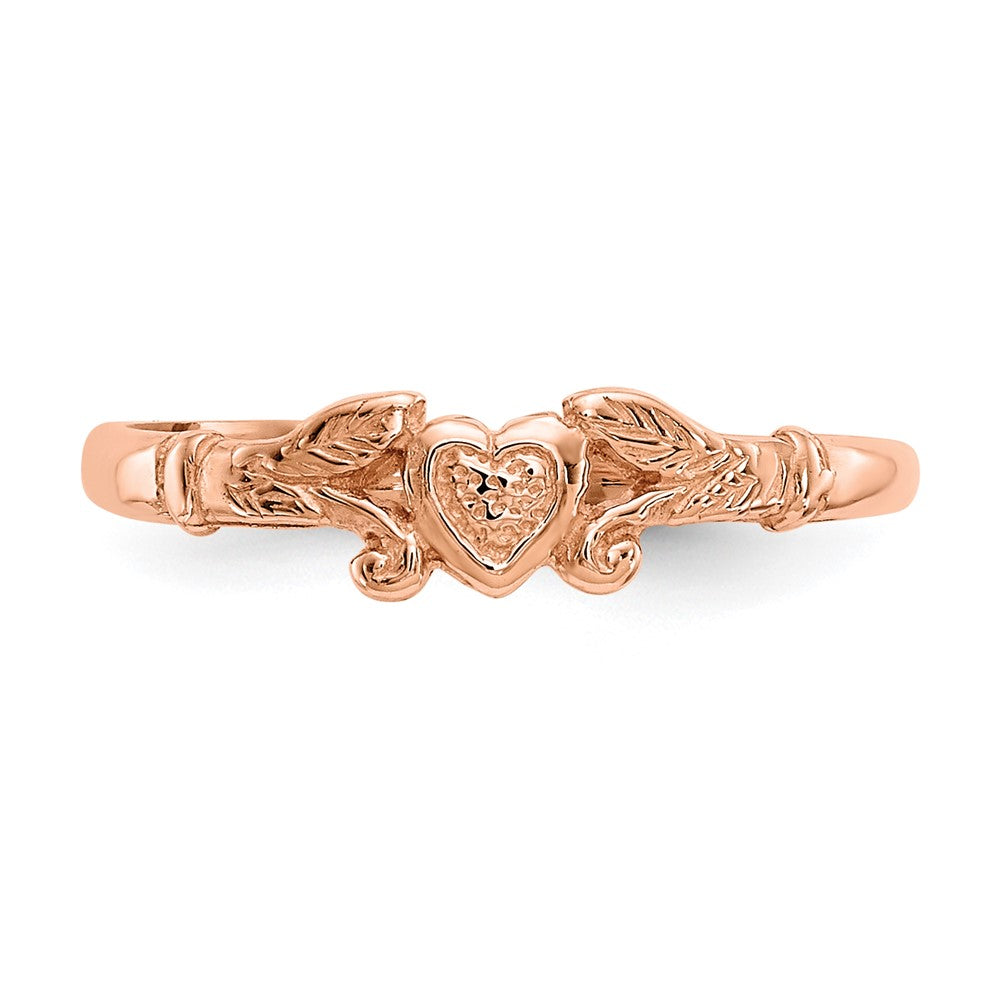 Textured Mini Heart Baby / Childs Ring - WBC