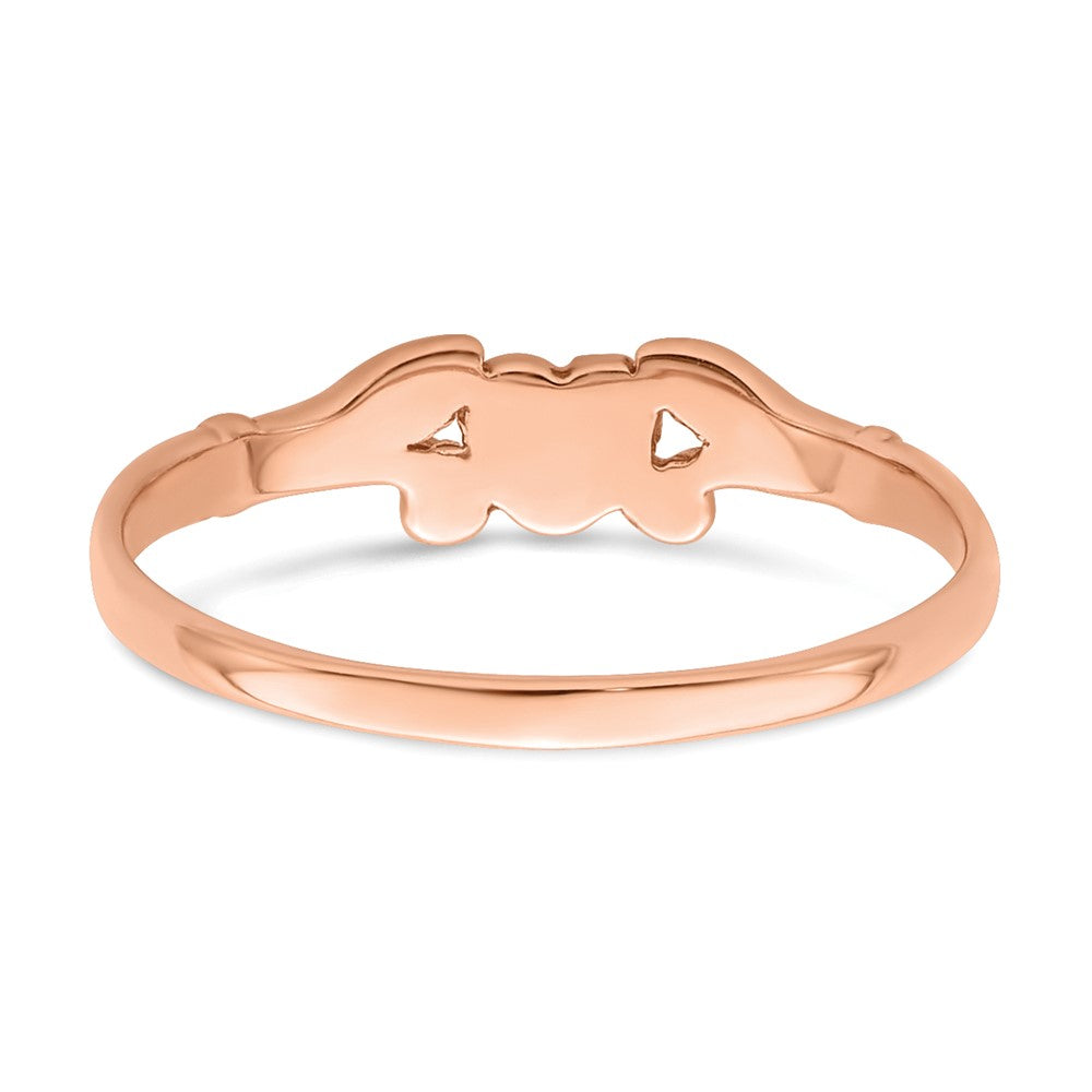 Textured Mini Heart Baby / Childs Ring - WBC