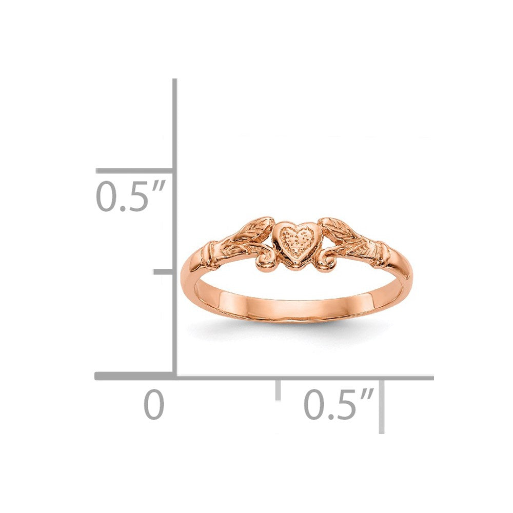 Textured Mini Heart Baby / Childs Ring - WBC