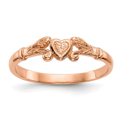 Textured Mini Heart Baby / Childs Ring - WBC
