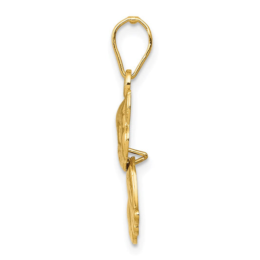 Polished Moveable Cat Pendant - WBC