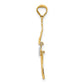 and Rhodium Polished Dancer with Moveable Skirt and Legs Pendant - WBC