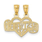 14K Gold Caro Diamond-cut 2-Piece Break-Apart Best Friend Heart Pendant, 19mm