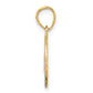 Two-tone with Rhodium CZ 15 in Circle Pendant - WBC