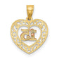 Two-tone Diamond-cut 15 Pendant - WBC