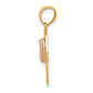 Two-tone with Rhodium Diamond-cut Our Lady of Guadalupe with 15 Pendant - WBC