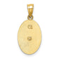 Two-tone with Rhodium Diamond-cut Our Lady of Guadalupe with 15 Pendant - WBC