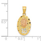 Two-tone with Rhodium Diamond-cut Our Lady of Guadalupe with 15 Pendant - WBC
