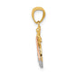 Two-tone with Rhodium Polished Bee Pendant - WBC