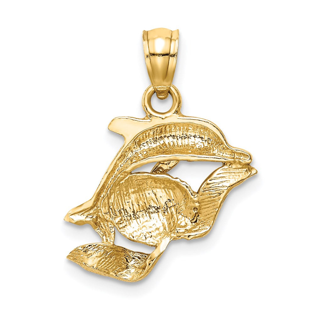 Dolphin Pair Pendant - WBC