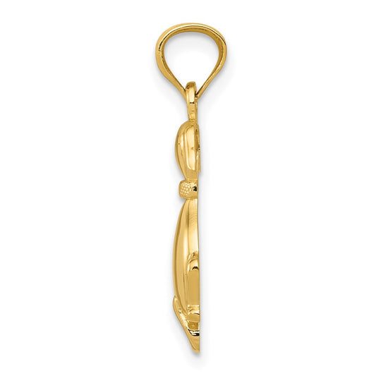 Polished Sitting Dog Back Pendant - WBC
