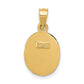 Satin and Diamond-Cut Baptism Oval Pendant - WBC