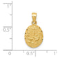 Satin and Diamond-Cut Baptism Oval Pendant - WBC