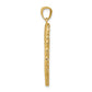 and Rhodium Polished Two-Level Angel Wing Pendant - WBC