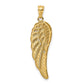 and Rhodium Polished Two-Level Angel Wing Pendant - WBC