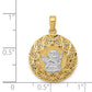 and Rhodium Polished Filigree Guardian Angel Pendant - WBC