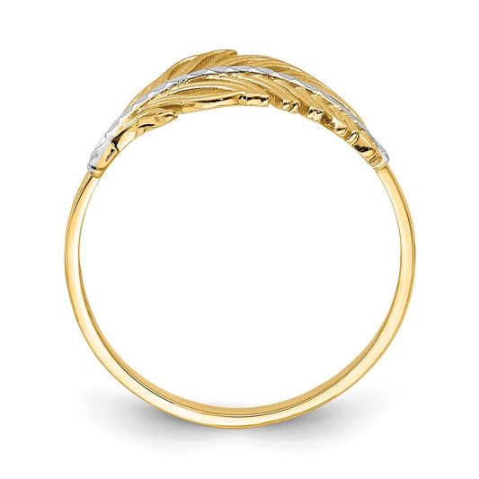 with Rhodium Feather Ring - WBC