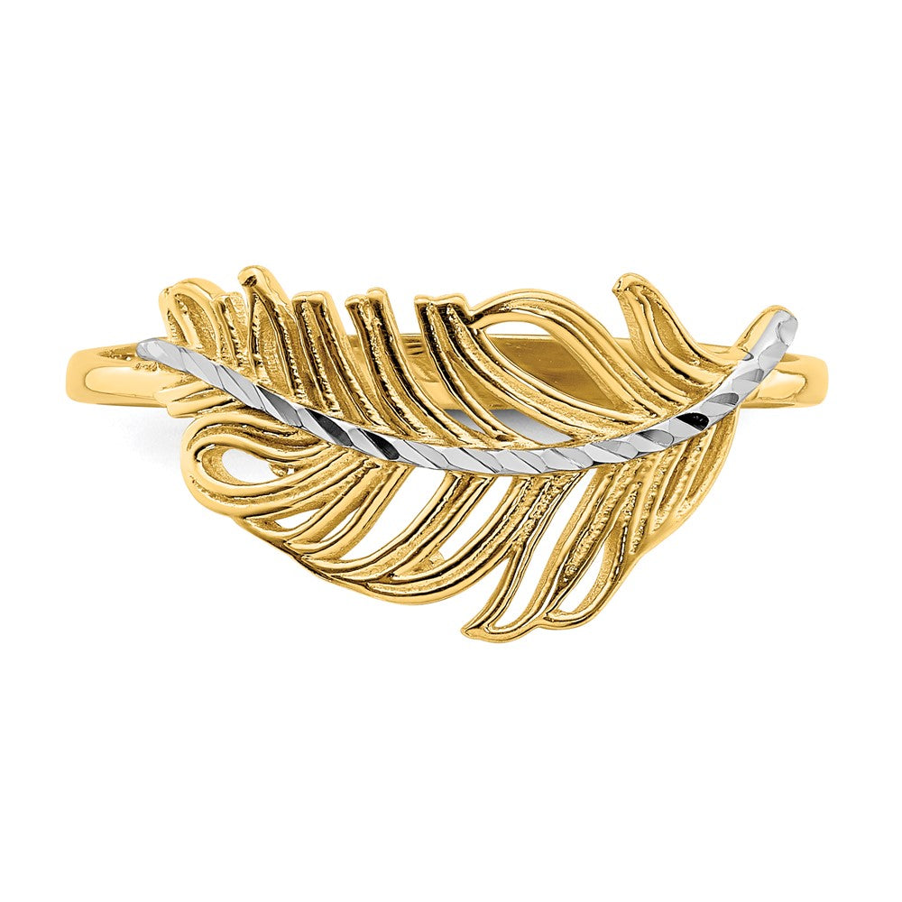 with Rhodium Feather Ring - WBC