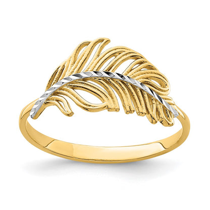 with Rhodium Feather Ring - WBC