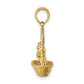 3-D Cats Inside Of Basket Charm - WBC