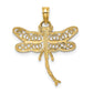 Dragonfly with Beaded Filigree Wings Charm - WBC