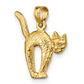 3-D Textured Arch Back and Raised Tail Cat Charm - WBC