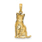 Textured Sitting Cat Charm - WBC