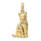 Textured Sitting Cat Charm - WBC