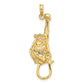 2-D Textured Hanging Monkey Charm - WBC