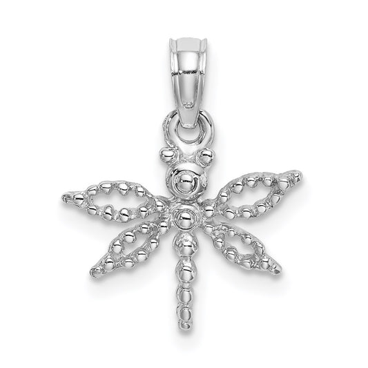 2-D Mini Dragonfly with Cut-out Wings Charm - WBC