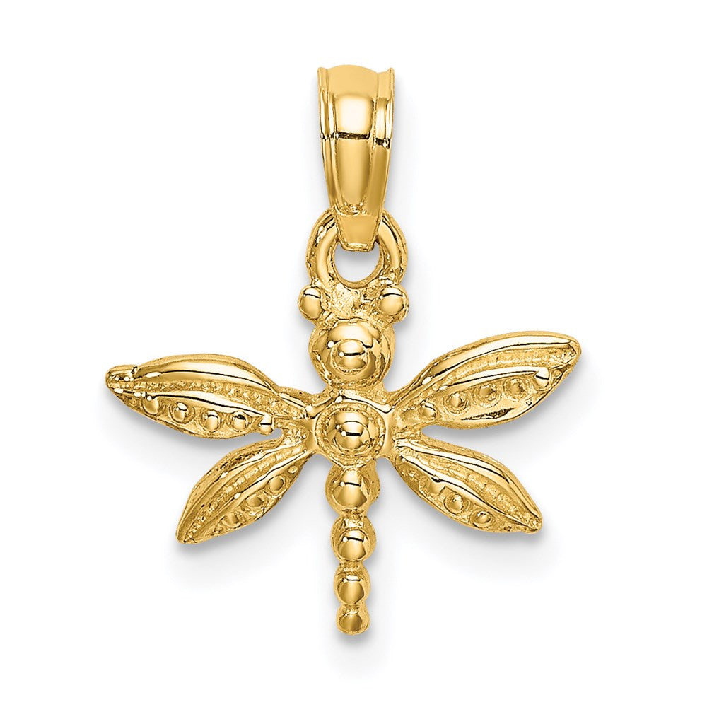 2-D Mini Dragonfly with Solid Wings Charm - WBC