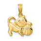 3-D Polished Kitten with Ball Charm - WBC
