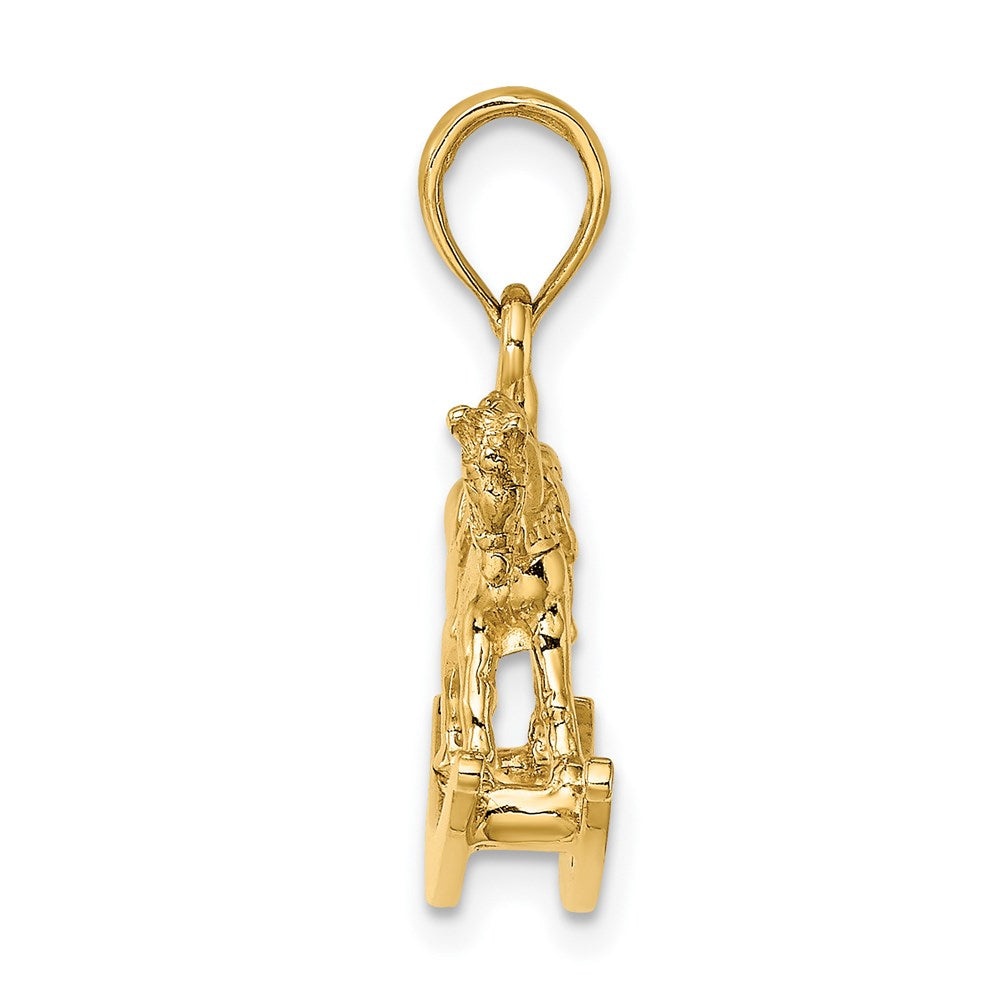 Polished 3-D Rocking Horse Charm - WBC